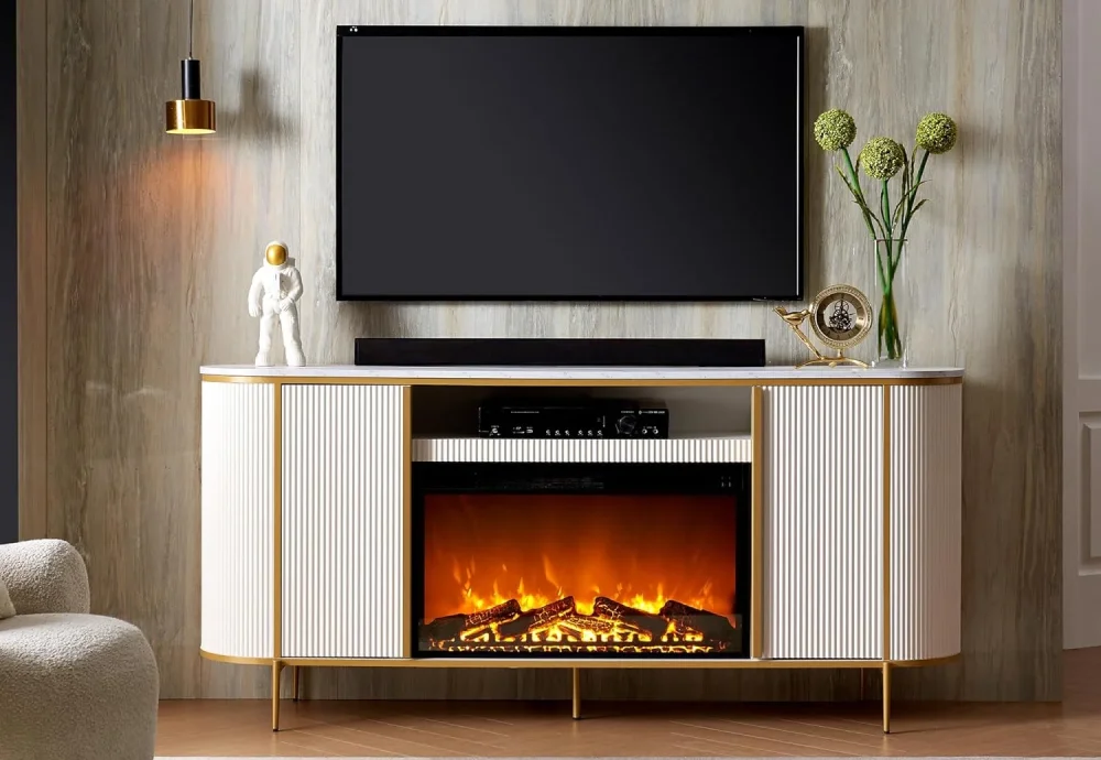 electric fireplace with remote control